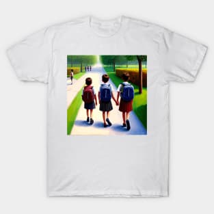 Children going to school T-Shirt
